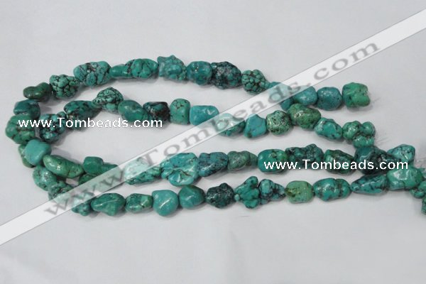 CNT381 15.5 inches 10*14mm - 12*16mm nuggets natural turquoise beads