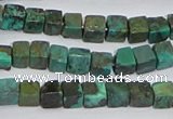 CNT400 15.5 inches 4*4mm cube turquoise beads wholesale