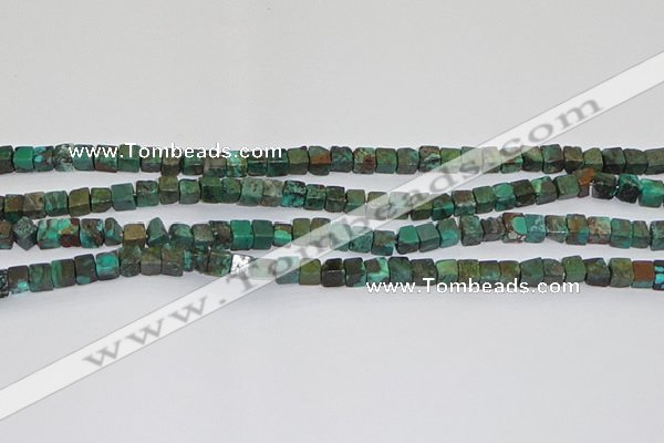 CNT400 15.5 inches 4*4mm cube turquoise beads wholesale