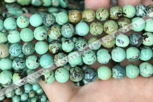 CNT404 15.5 inches 8mm round natural turquoise beads wholesale