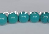 CNT43 16 inches 12mm round turquoise beads wholesale