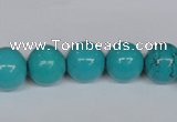 CNT43 16 inches 12mm round turquoise beads wholesale