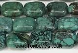 CNT509 15.5 inches  8*10mm rectangle turquoise gemstone beads