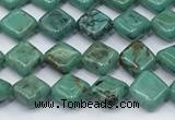 CNT552 15.5 inches 6mm diamond turquoise gemstone beads