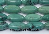 CNT563 15.5 inches 6*12mm oval turquoise gemstone beads