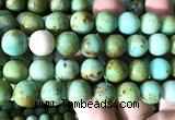 CNT584 15 inches 12mm round natural Mongolian turquoise beads