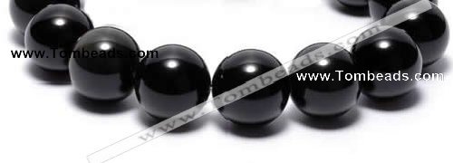 COB06 16 inches 16mm round black obsidian gemstone beads wholesale