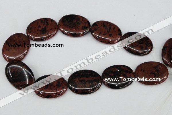 COB102 15.5 inches 30*40mm oval mahogany obsidian beads