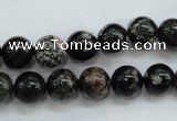 COB170 15.5 inches 10mm round snowflake obsidian beads