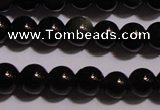 COB21 15.5 inches 4mm round black obsidian beads wholesale