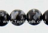 COB22 15 inches 6mm round snowflake obsidian gemstone beads wholesale