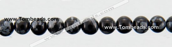 COB22 15 inches 6mm round snowflake obsidian gemstone beads wholesale