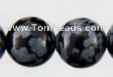 COB23 15 inches 8mm round snowflake obsidian gemstone beads wholesale