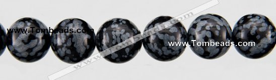 COB24 15 inches 10mm round snowflake obsidian gemstone beads wholesale