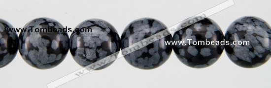 COB25 15 inches 12mm round snowflake obsidian gemstone beads wholesale