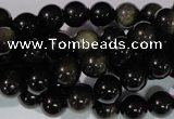 COB253 15.5 inches 8mm round golden obsidian beads wholesale