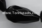 COB385 15.5 inches 18*35mm faceted teardrop black obsidian beads