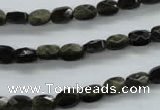 COB400 15.5 inches 5*7mm faceted oval black obsidian beads