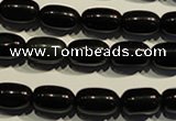 COB461 15.5 inches 8*12mm drum black obsidian beads wholesale