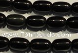 COB462 15.5 inches 10*14mm drum black obsidian beads wholesale