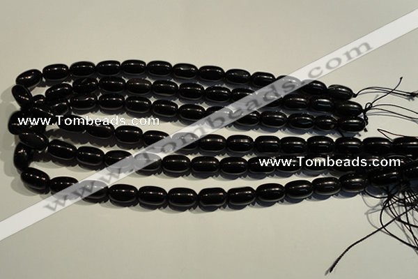 COB462 15.5 inches 10*14mm drum black obsidian beads wholesale