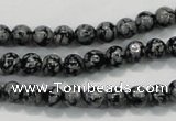 COB51 15.5 inches 6mm round Chinese snowflake obsidian beads