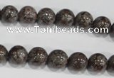 COB553 15.5 inches 10mm round red snowflake obsidian beads wholesale