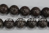 COB555 15.5 inches 14mm round red snowflake obsidian beads wholesale