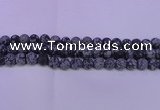 COB560 15.5 inches 4mm round matte snowflake obsidian beads