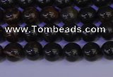 COB650 15.5 inches 4mm round gold black obsidian beads wholesale