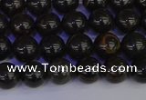 COB651 15.5 inches 6mm round gold black obsidian beads wholesale