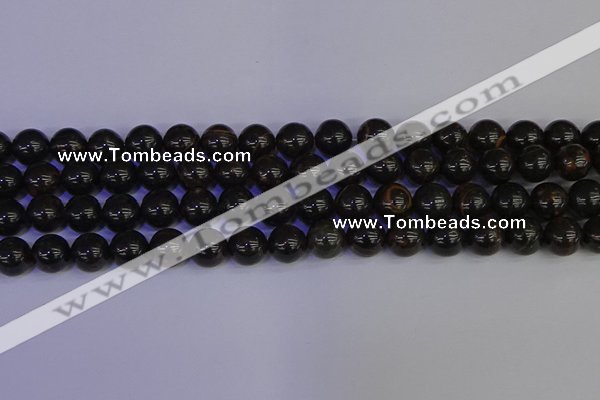 COB653 15.5 inches 10mm round gold black obsidian beads wholesale