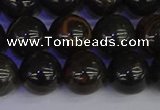 COB654 15.5 inches 12mm round gold black obsidian beads wholesale