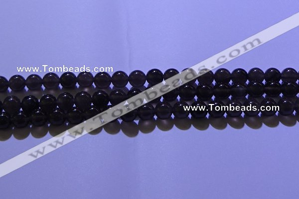 COB702 15.5 inches 8mm round ice black obsidian beads wholesale