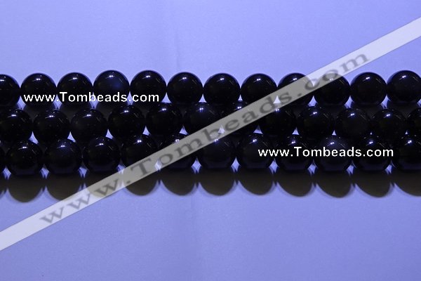 COB705 15.5 inches 14mm round ice black obsidian beads wholesale