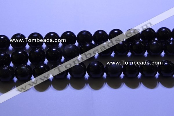 COB707 15.5 inches 18mm round ice black obsidian beads wholesale