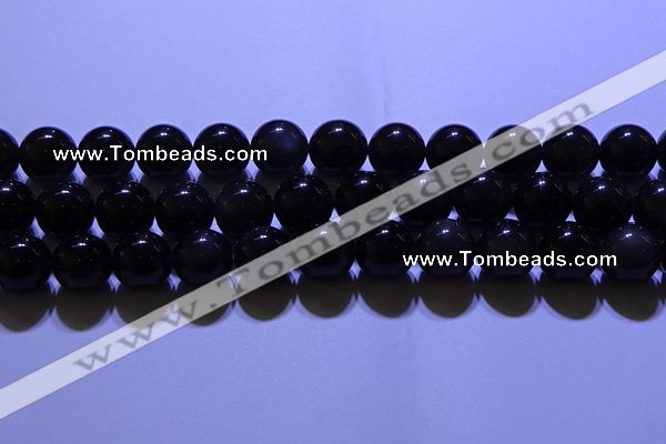 COB714 15.5 inches 12mm round ice black obsidian beads wholesale