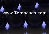 COB715 15.5 inches 14mm round ice black obsidian beads wholesale
