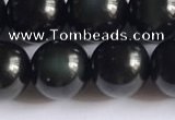 COB723 15.5 inches 10mm round black obsidian gemstone beads