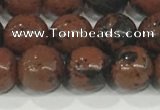 COB752 15.5 inches 8mm round mahogany obsidian beads wholesale