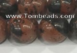 COB755 15.5 inches 14mm round mahogany obsidian beads wholesale