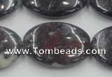 COJ03 15.5 inches 22*30mm oval blood jasper gemstone beads