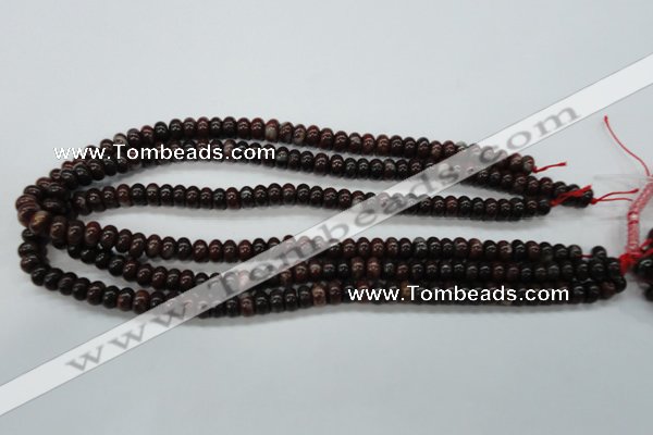 COJ10 15.5 inches 5*8mm rondelle blood jasper gemstone beads