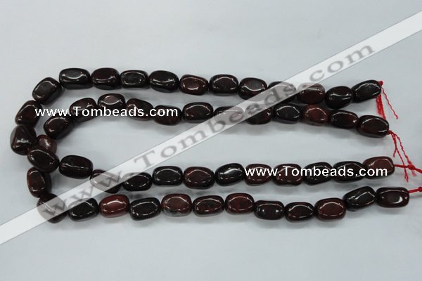 COJ14 15.5 inches 10*15mm nuggets blood jasper gemstone beads