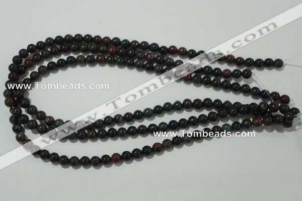 COJ301 15.5 inches 6mm round Indian bloodstone beads wholesale