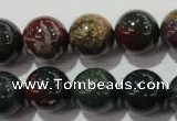 COJ305 15.5 inches 14mm round Indian bloodstone beads wholesale