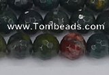 COJ312 15.5 inches 8mm faceted round Indian bloodstone beads