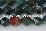 COJ321 15.5 inches 8mm faceted nuggets Indian bloodstone beads