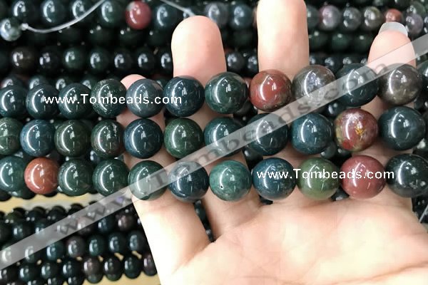 COJ334 15.5 inches 12mm round Indian bloodstone beads wholesale