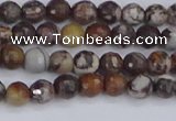 COJ360 15.5 inches 4mm faceted round outback jasper beads